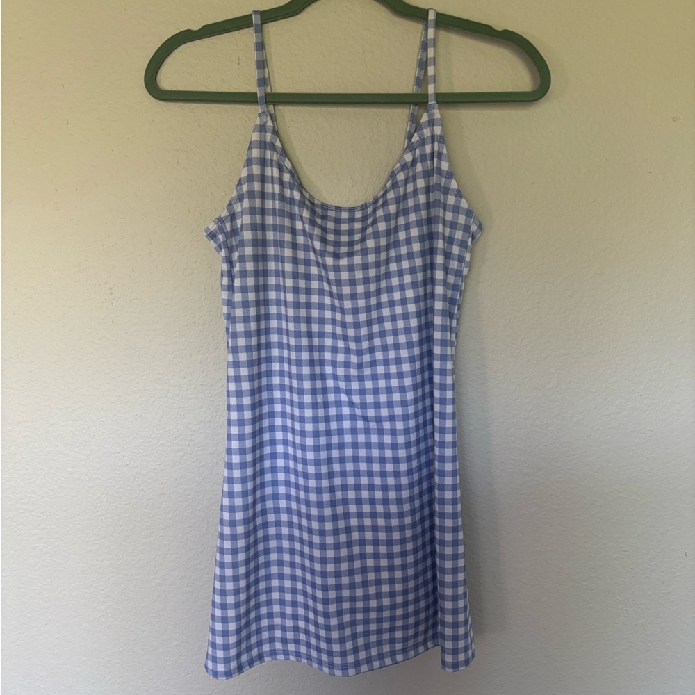 Onzie Blue Gingham Mini Dress